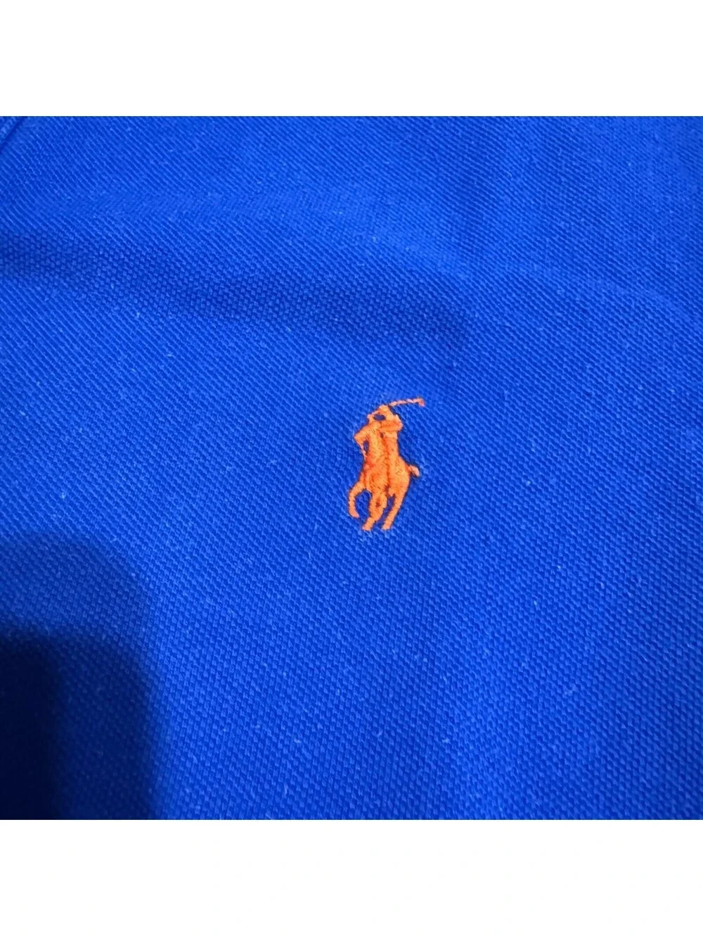 Ralph Lauren Custom Fit Polo shirt Blue Pony Size M (L)  Cotton Preppy